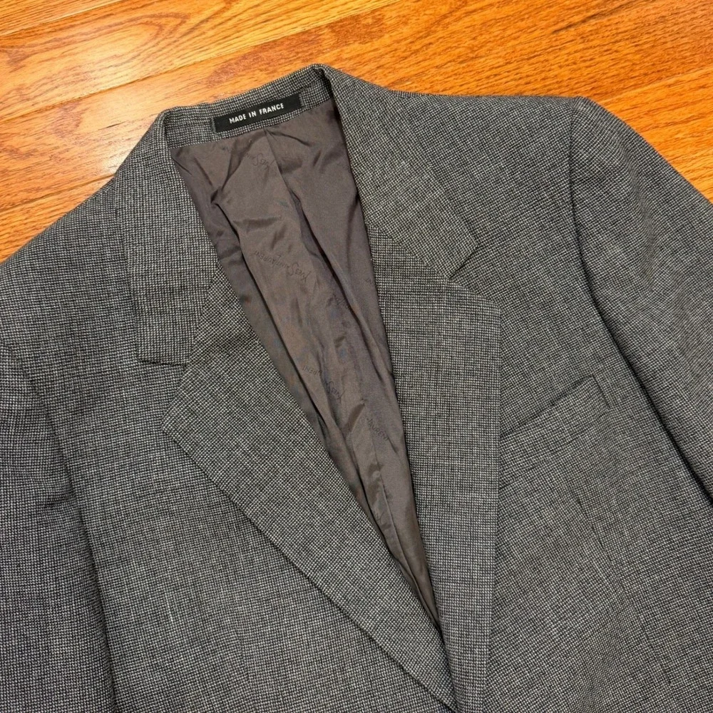 Vintage Yves Saint Laurent Blazer Fits Mens 38R Gray Two Button Jacket France